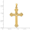 14k Yellow Gold Budded Cross Pendant XR149