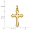 14k Yellow Gold Budded Cross Pendant XR167