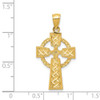 14k Yellow Gold Diamond-Cut Celtic Cross Pendant C3608