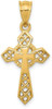 14k Yellow Gold Celtic Cross Pendant D863