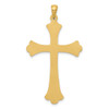 14k Yellow Gold Fleur De Lis Cross Pendant XR147