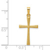 14k Yellow Gold Textured and Polished Latin Cross Pendant XR1438