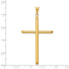 14k Yellow Gold 3-D Polished Hollow Cross Pendant K3609