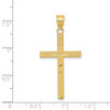 14k Yellow Gold Diamond-Cut Latin Cross Pendant D3571