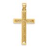 14k Yellow Gold Diamond-Cut Latin Cross Pendant K6175