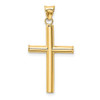 14k Yellow Gold Polished Hollow Cross Pendant K4986