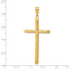 14k Yellow Gold Fancy Textured Cross Pendant