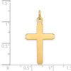 14k Yellow Gold Polished Cross Pendant REL77