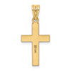 14k Yellow Gold Polished Cross Pendant XR528