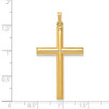 14k Yellow Gold Hollow Cross Pendant XR249