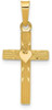14k Yellow Gold Small Hollow Cross Pendant
