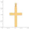 14k Yellow Gold Satin Cross Pendant XR105