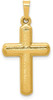 14k Yellow Gold Satin Latin Cross Pendant