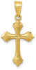 14k Yellow Gold Diamond-Cut Passion Cross Pendant