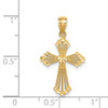 14k Yellow Gold Passion Cross Pendant REL118