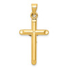 14k Yellow Gold Hollow Crucifix Pendant C3670