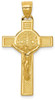 14k Yellow Gold San Benito 2-Sided Crucifix Pendant K6358