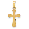 14k Yellow Gold Polished Inri Rounded Crucifix Pendant