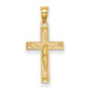 14k Yellow Gold Diamond-Cut Crucifix Pendant C3899