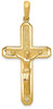 14k Yellow Gold Polished Crucifix Pendant C1984