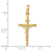 14k Yellow Gold Stick Style Crucifix Pendant