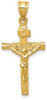 14k Yellow Gold Inri Crucifix Pendant C1344