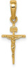 14k Yellow Gold Small Inri Crucifix Pendant
