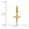 14k Yellow Gold Small Inri Crucifix Pendant