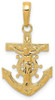14k Yellow Gold Mariners Crucifix Pendant