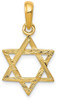 14k Yellow Gold Star Of David Pendant K533