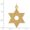 14k Yellow Gold Laser Designed Star Of David Pendant XR987