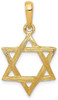 14k Yellow Gold Star Of David Pendant K532