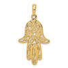 14k Yellow Gold Filigree Chamseh Pendant