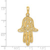 14k Yellow Gold Filigree Chamseh Pendant