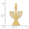 14k Yellow Gold Menorah Pendant C4451