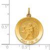 14k Yellow Gold Saint Luke Medal Pendant