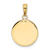 14k Yellow Gold Satin and Polished Finish Saint Francis Medal Pendant