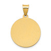 14k Yellow Gold Polished and Satin St. Cecilia Hollow Medal Pendant