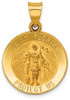 14k Yellow Gold Polished and Satin St. Florian Medal Pendant XR1317