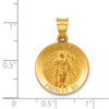 14k Yellow Gold Polished and Satin St. Florian Medal Pendant XR1317