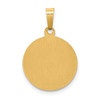 14k Yellow Gold Polished and Satin St. Francis Medal Pendant XR1321