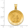14k Yellow Gold Polished and Satin St. Francis Medal Pendant XR1323