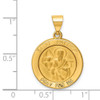 14k Yellow Gold Polished and Satin St. Matthew Medal Pendant XR1360