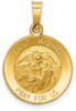 14k Yellow Gold Polished and Satin St. Michael Medal Pendant XR1362