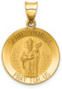 14k Yellow Gold Polished and Satin St. Patrick Medal Pendant XR1373