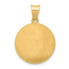 14k Yellow Gold Polished and Satin St. Patrick Medal Pendant XR1373