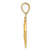 14k Yellow Gold Polished and Satin St. Vincent Hollow Medal Pendant