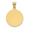 14k Yellow Gold Polished and Satin St. Vincent Hollow Medal Pendant
