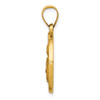 14k Yellow Gold Polished and Satin St. Brigid Hollow Medal Pendant