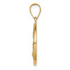 14k Yellow Gold Polished and Satin St. Kateri Hollow Medal Pendant